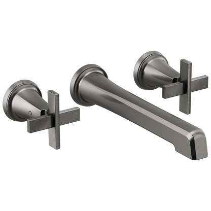 Brizo Levoir Two-Handle Wall Mount Lavatory Faucet - Less Handles 1.2 GPM - Complete Kit - Brilliance® Luxe Steel®