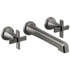 Brizo Levoir Two-Handle Wall Mount Lavatory Faucet - Less Handles 1.5 GPM - Complete Kit - Brilliance® Luxe Steel®