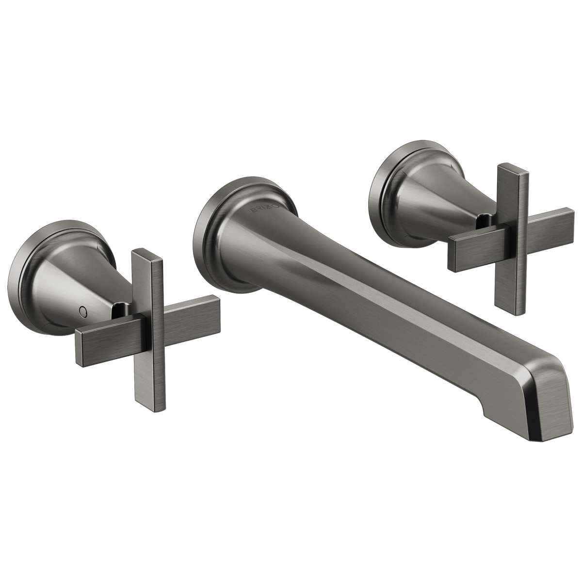Brizo Levoir Two-Handle Wall Mount Lavatory Faucet - Less Handles 1.5 GPM - Complete Kit - Brilliance® Luxe Steel®
