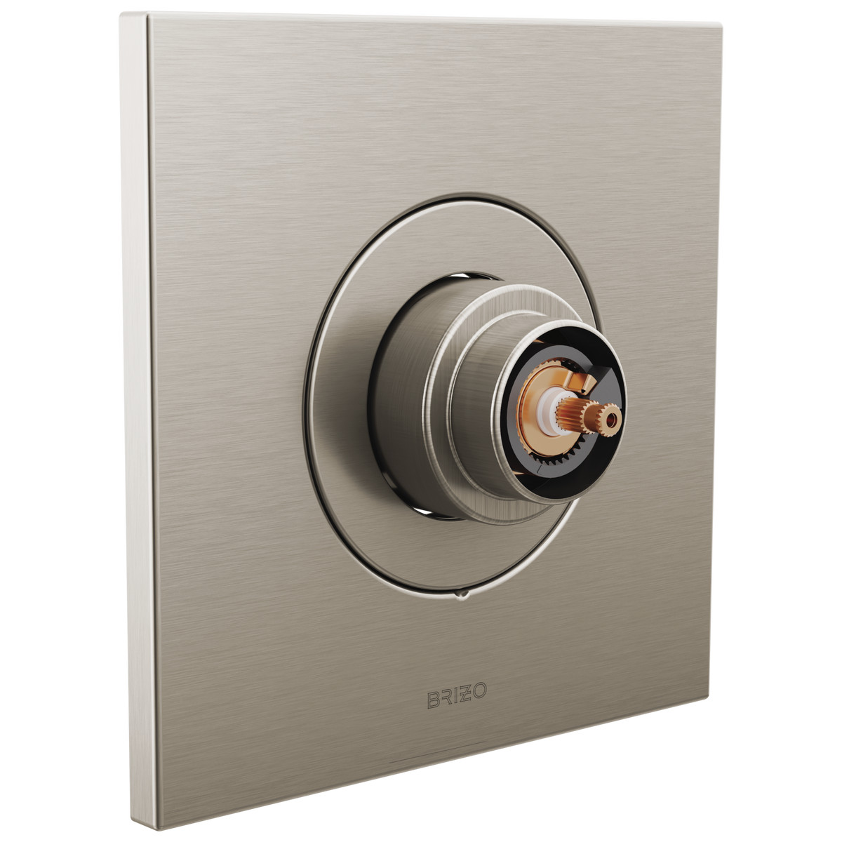 Frank Lloyd Wright Bath Collection by Brizo Sensori Thermostatic Valve Trim - Less Handle - Brilliance® Luxe Nickel®