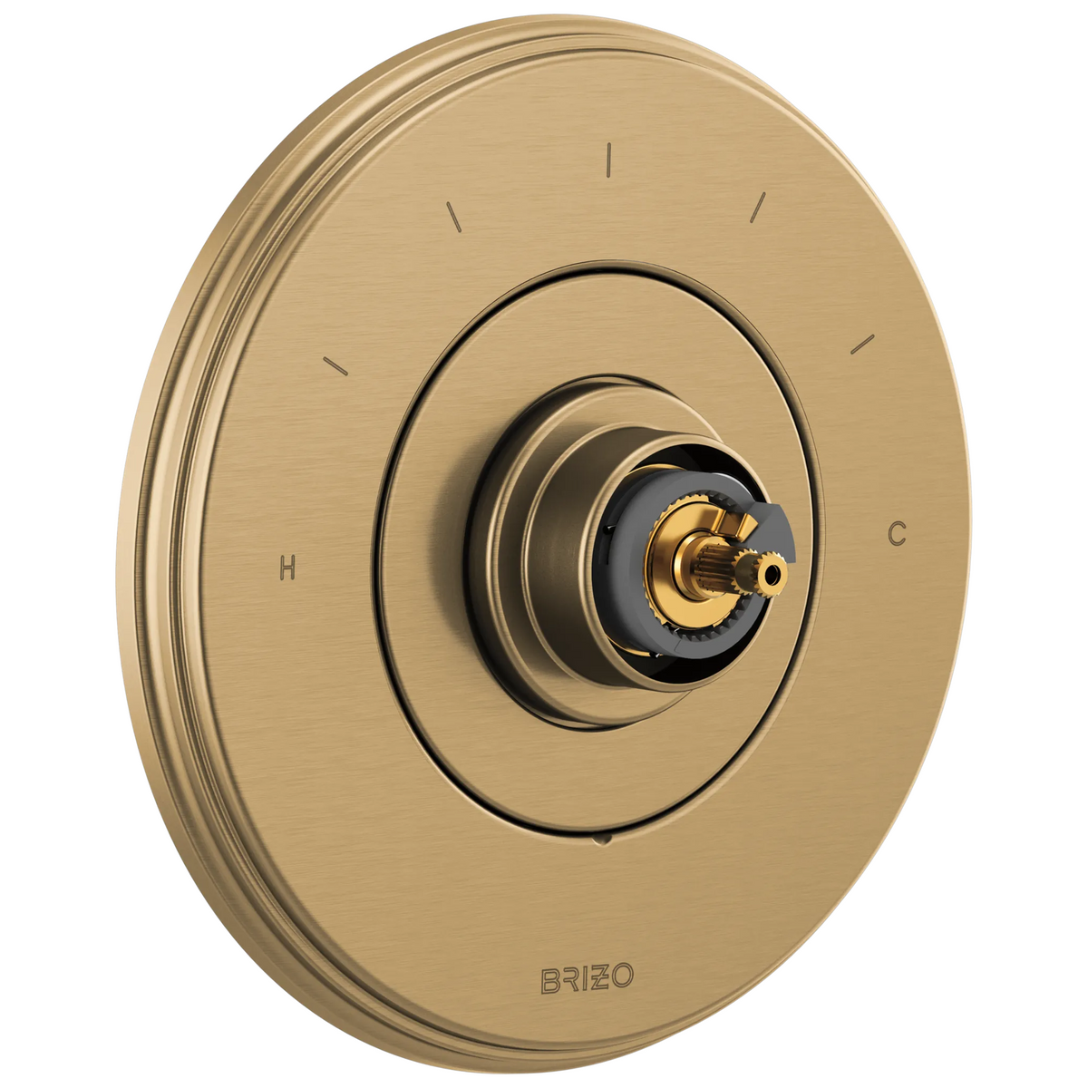Invari Sensori Thermostatic Valve Trim - Less Handle - Brilliance® Luxe Gold®