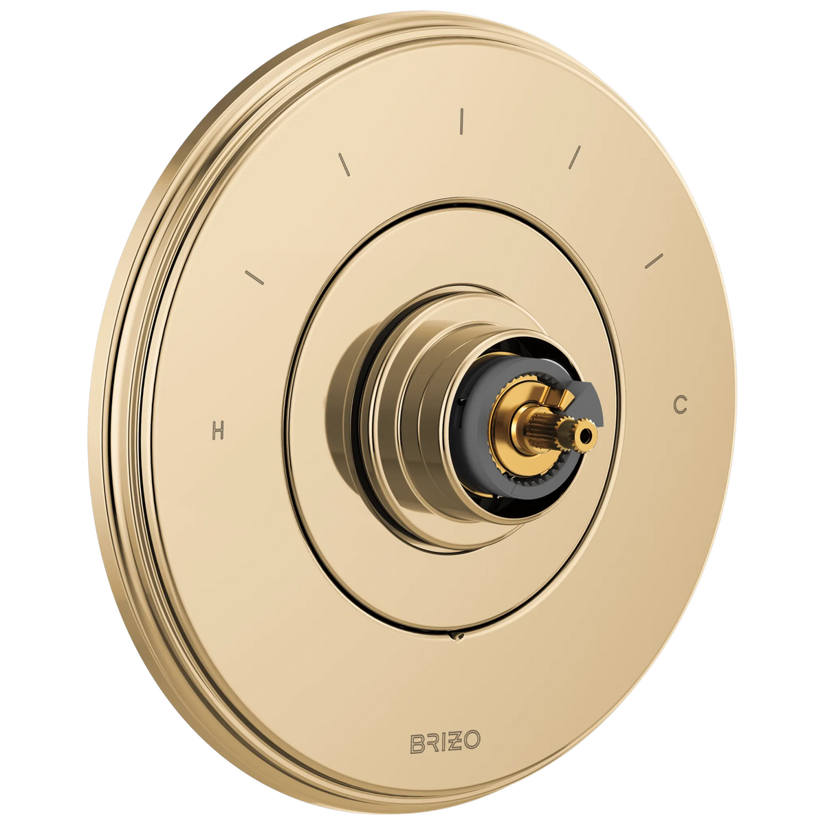 Invari Sensori Thermostatic Valve Trim - Less Handle - Brilliance® Polished Gold
