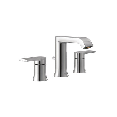 Moen Genta Chrome Two-Handle Low Arc Bathroom Faucet
