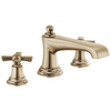 Brizo Rook Roman Tub Faucet - Less Handles - Complete Kit - Brilliance® Luxe Gold®