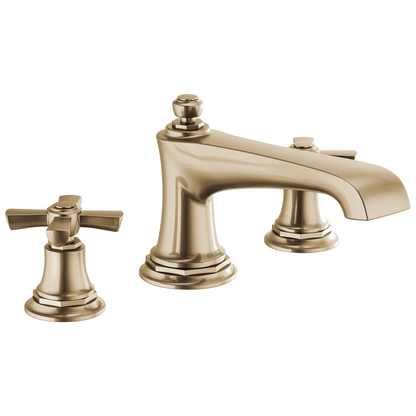 Brizo Rook Roman Tub Faucet - Less Handles - Complete Kit - Brilliance® Luxe Gold®