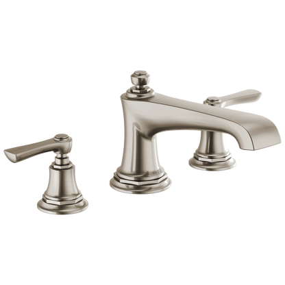 Brizo Rook Roman Tub Faucet - Less Handles - Complete Kit - Brilliance® Luxe Nickel®