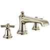Brizo Rook Roman Tub Faucet - Less Handles - Complete Kit - Brilliance® Polished Nickel