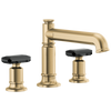 Brizo Invari Roman Tub Faucet - Less Handles - Complete Kit - Brilliance® Luxe Gold®