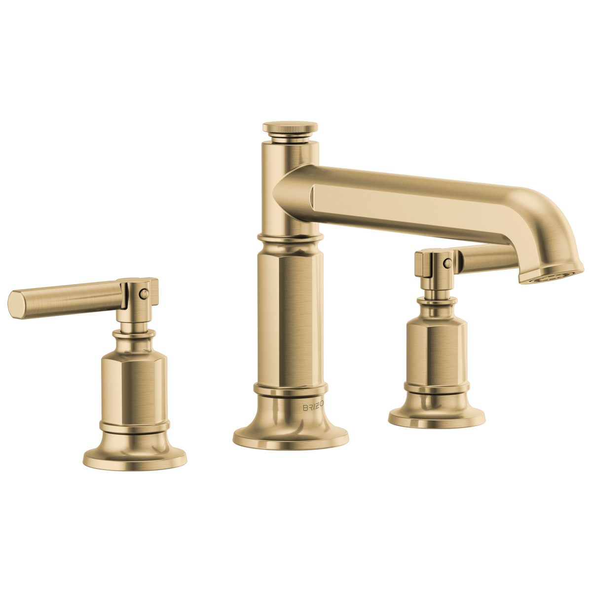 Brizo Invari Roman Tub Faucet - Less Handles - Complete Kit - Brilliance® Luxe Gold®