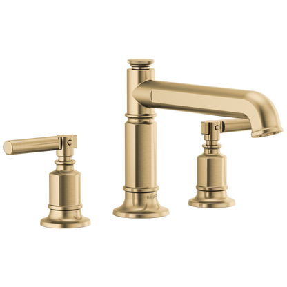 Brizo Invari Roman Tub Faucet - Less Handles - Complete Kit - Brilliance® Luxe Gold®