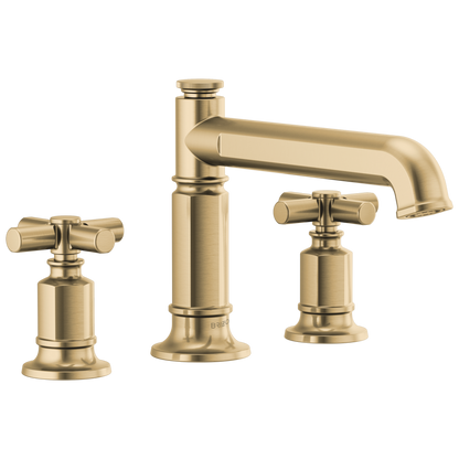 Brizo Invari Roman Tub Faucet - Less Handles - Complete Kit - Brilliance® Luxe Gold®