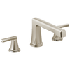 Brizo Levoir Roman Tub Faucet - Less Handles - Complete Kit - Brilliance® Luxe Nickel®
