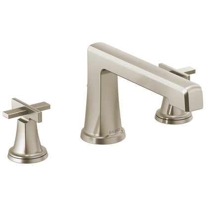 Brizo Levoir Roman Tub Faucet - Less Handles - Complete Kit - Brilliance® Luxe Nickel®