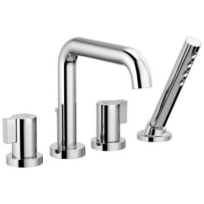 Brizo Litze Roman Tub with Handshower - Less Handles - Complete Kit - Polished Chrome