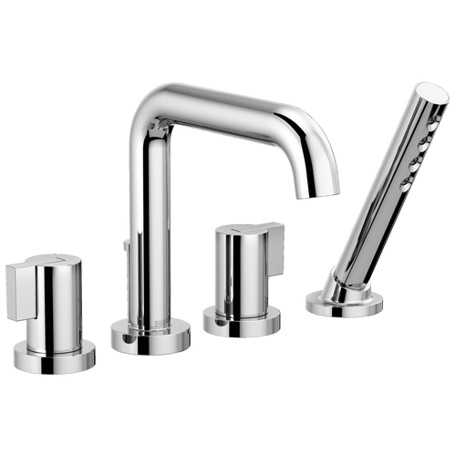 Brizo Litze Roman Tub with Handshower - Less Handles - Complete Kit - Polished Chrome