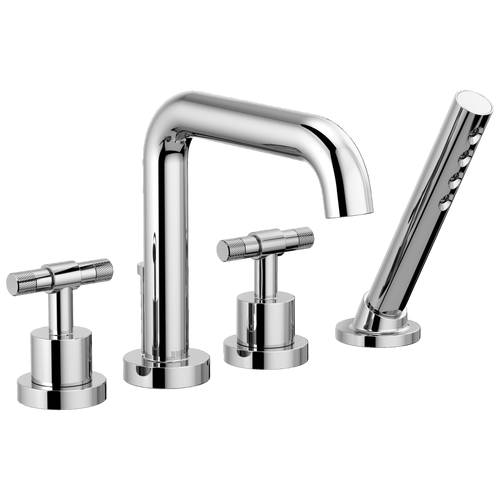 Brizo Litze Roman Tub with Handshower - Less Handles - Complete Kit - Polished Chrome