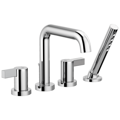 Brizo Litze Roman Tub with Handshower - Less Handles - Complete Kit - Polished Chrome