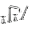 Brizo Litze Roman Tub with Handshower - Less Handles - Complete Kit - Polished Chrome
