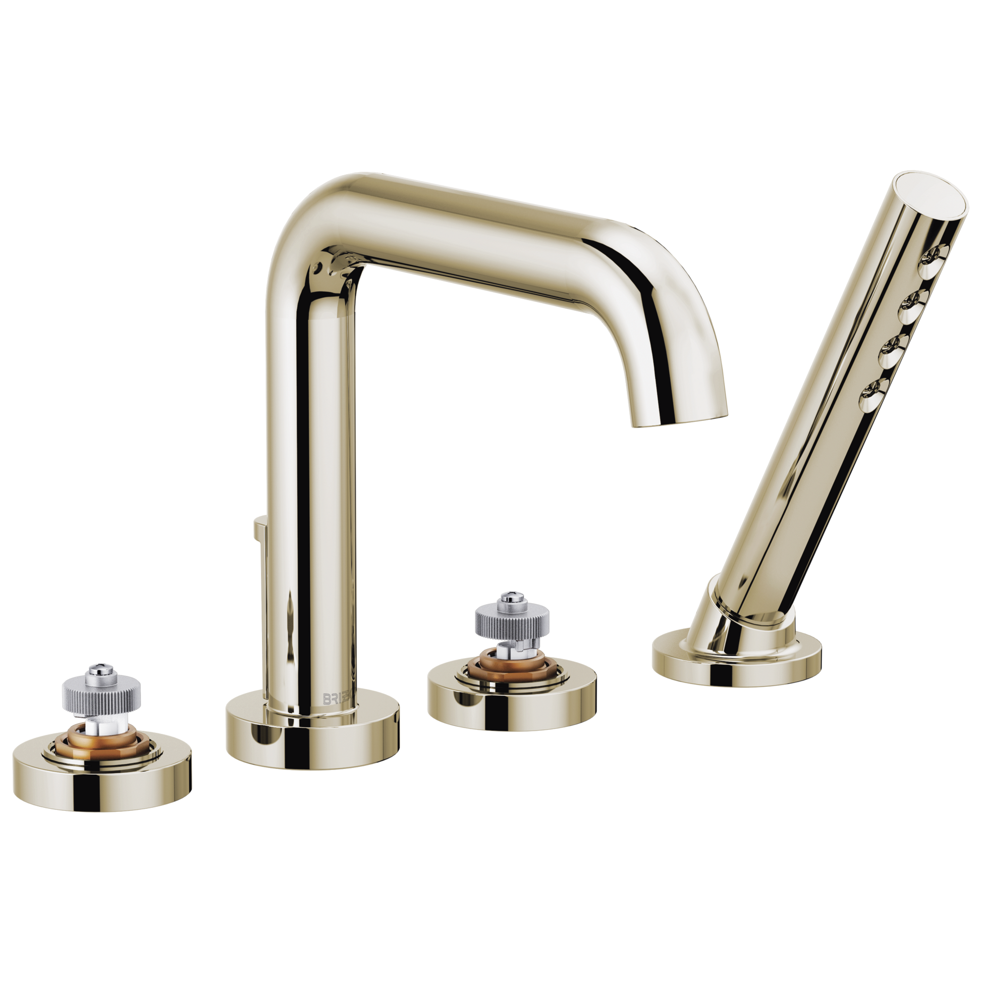 Litze Roman Tub with Handshower - Less Handles - Brilliance® Polished Nickel