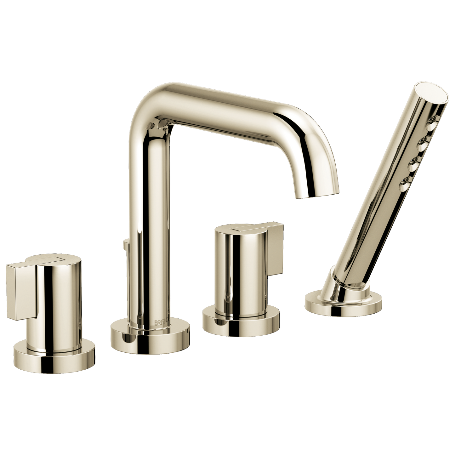 Brizo Litze Roman Tub with Handshower - Less Handles - Complete Kit - Brilliance® Polished Nickel