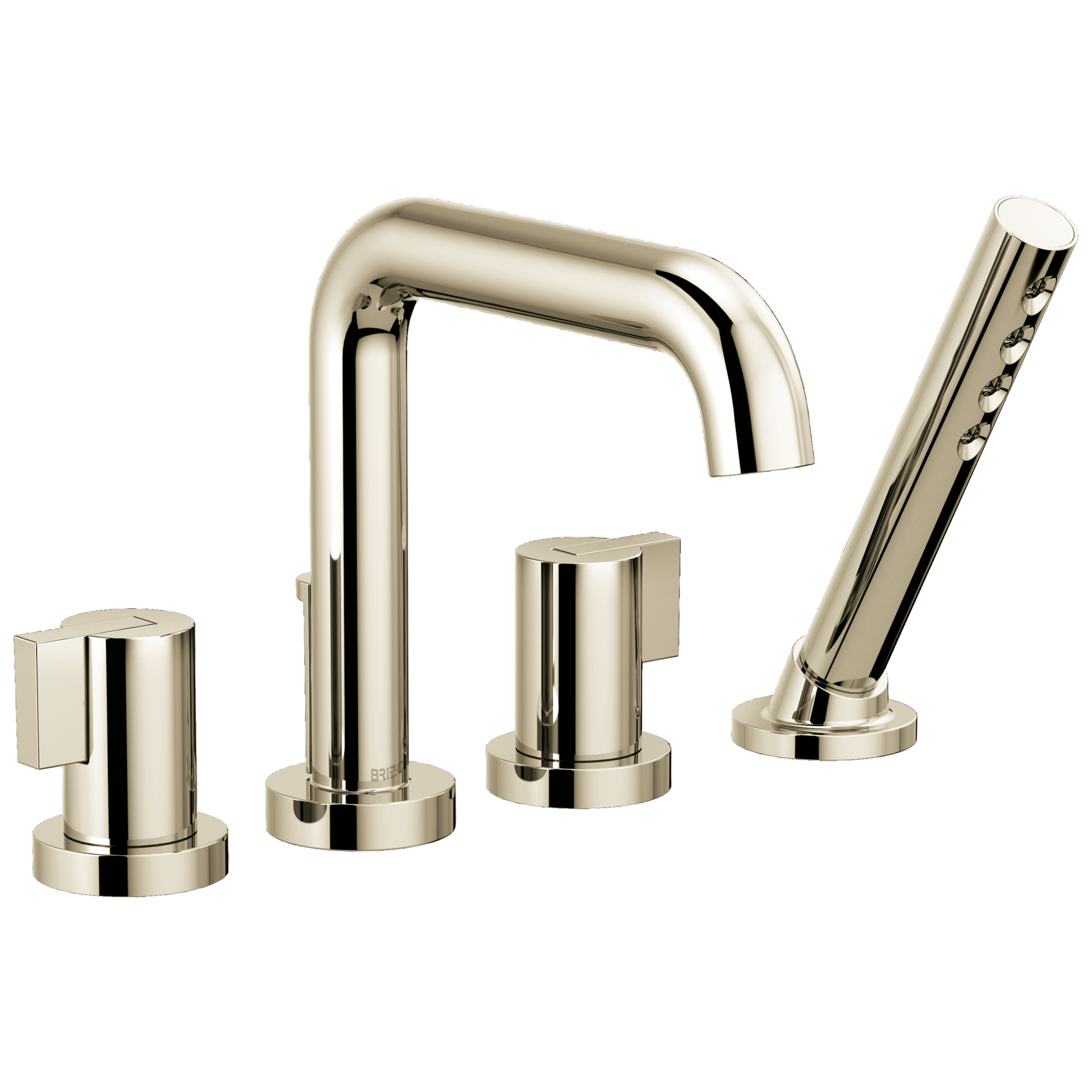 Brizo Litze Roman Tub with Handshower - Less Handles - Complete Kit - Brilliance® Polished Nickel