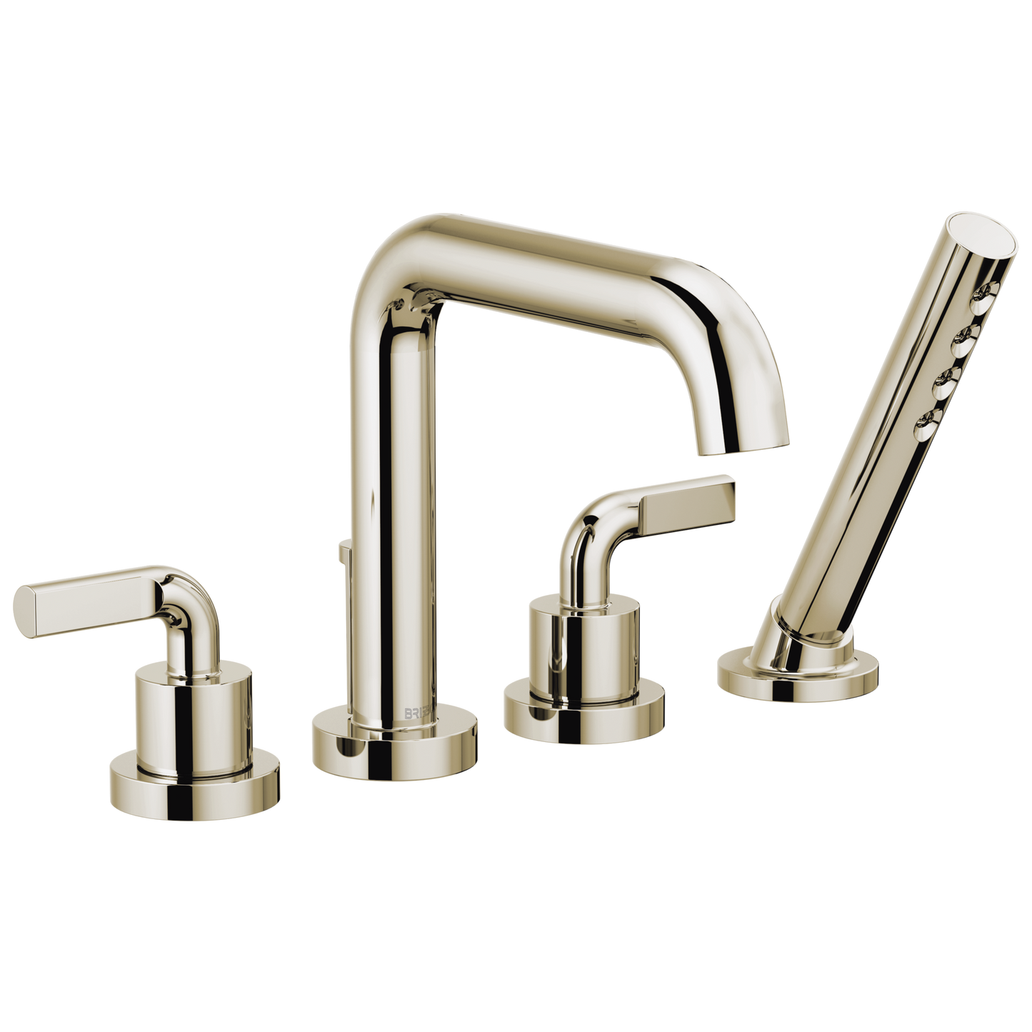 Brizo Litze Roman Tub with Handshower - Less Handles - Complete Kit - Brilliance® Polished Nickel