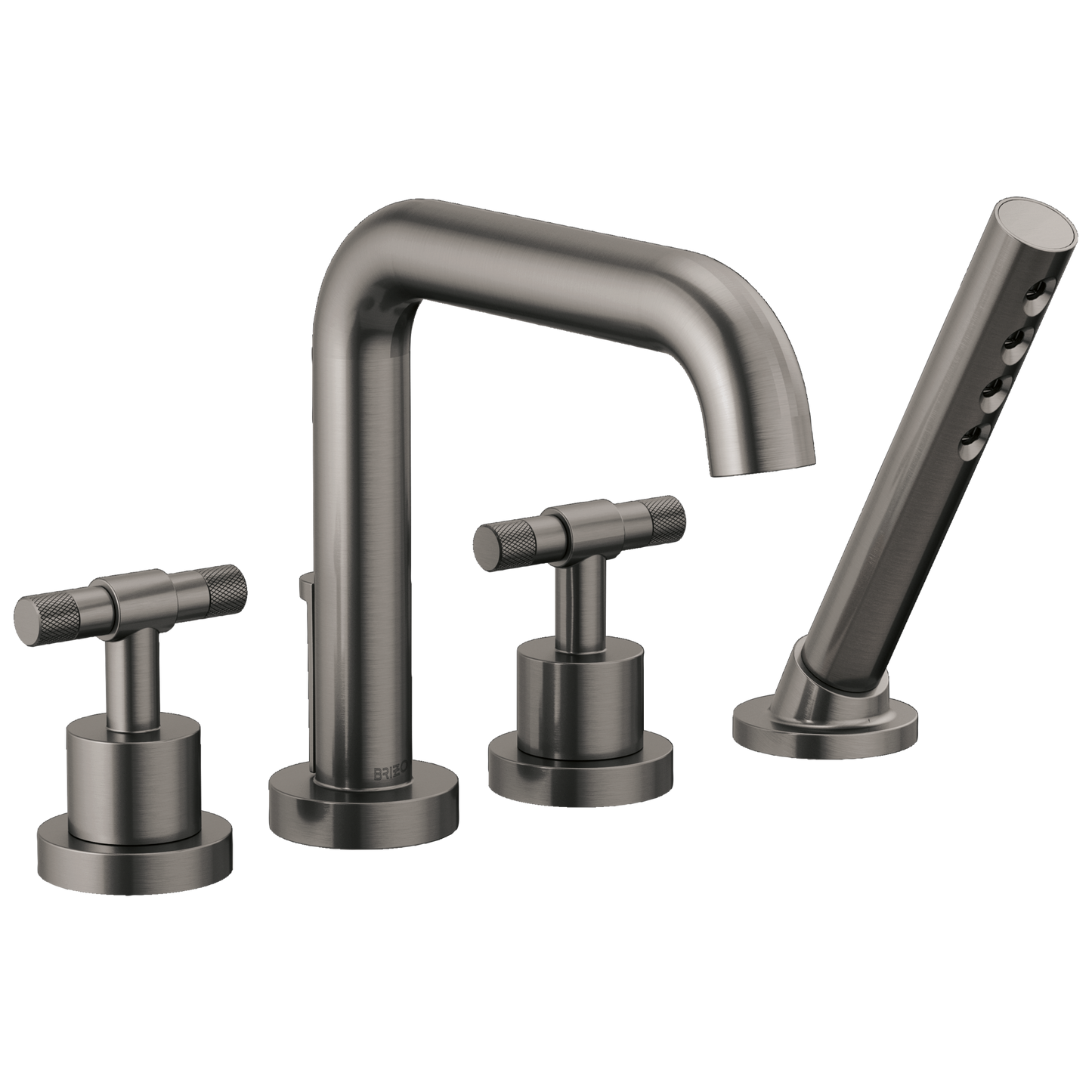 Brizo Litze Roman Tub with Handshower - Less Handles - Complete Kit - Brilliance® Luxe Steel®