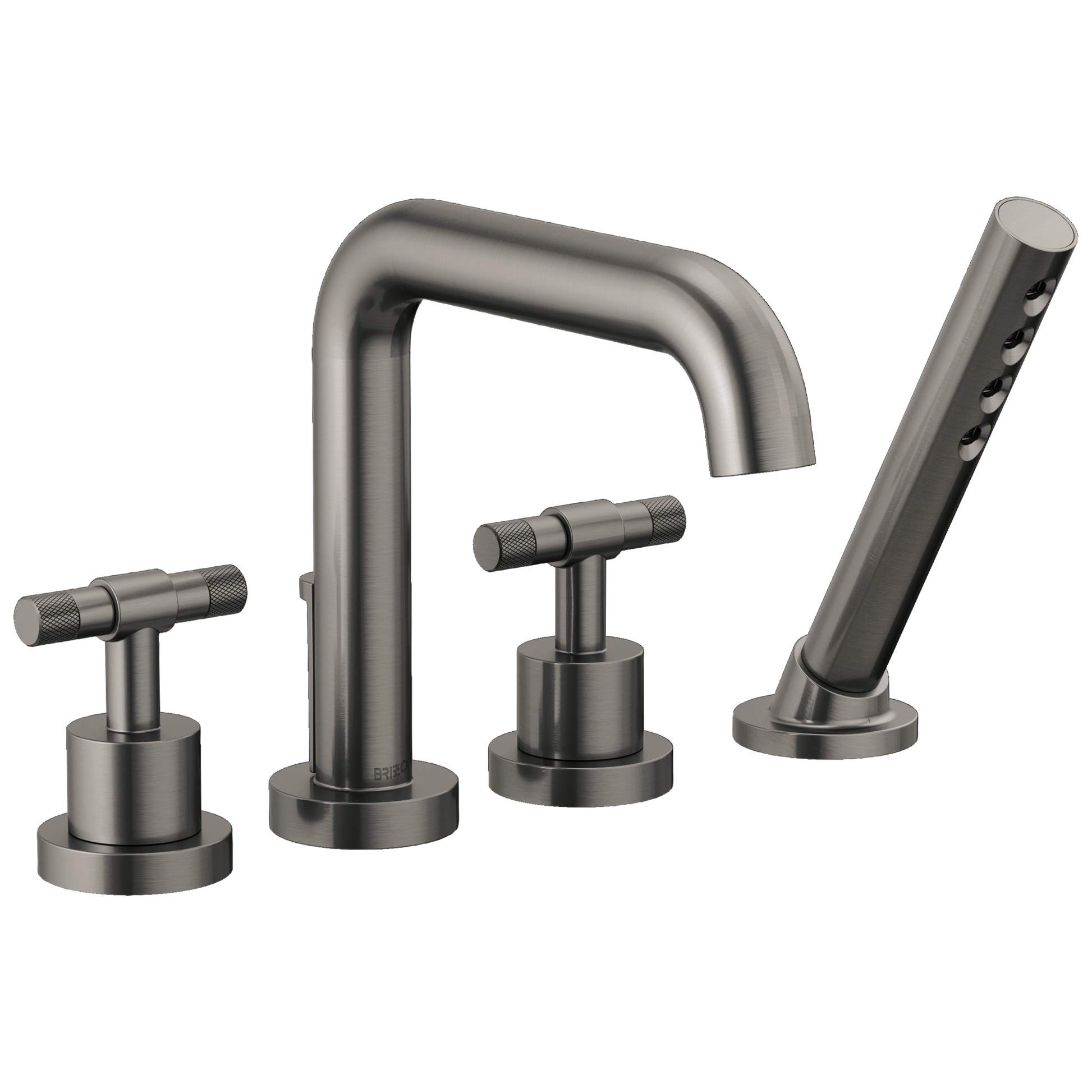 Brizo Litze Roman Tub with Handshower - Less Handles - Complete Kit - Brilliance® Luxe Steel®