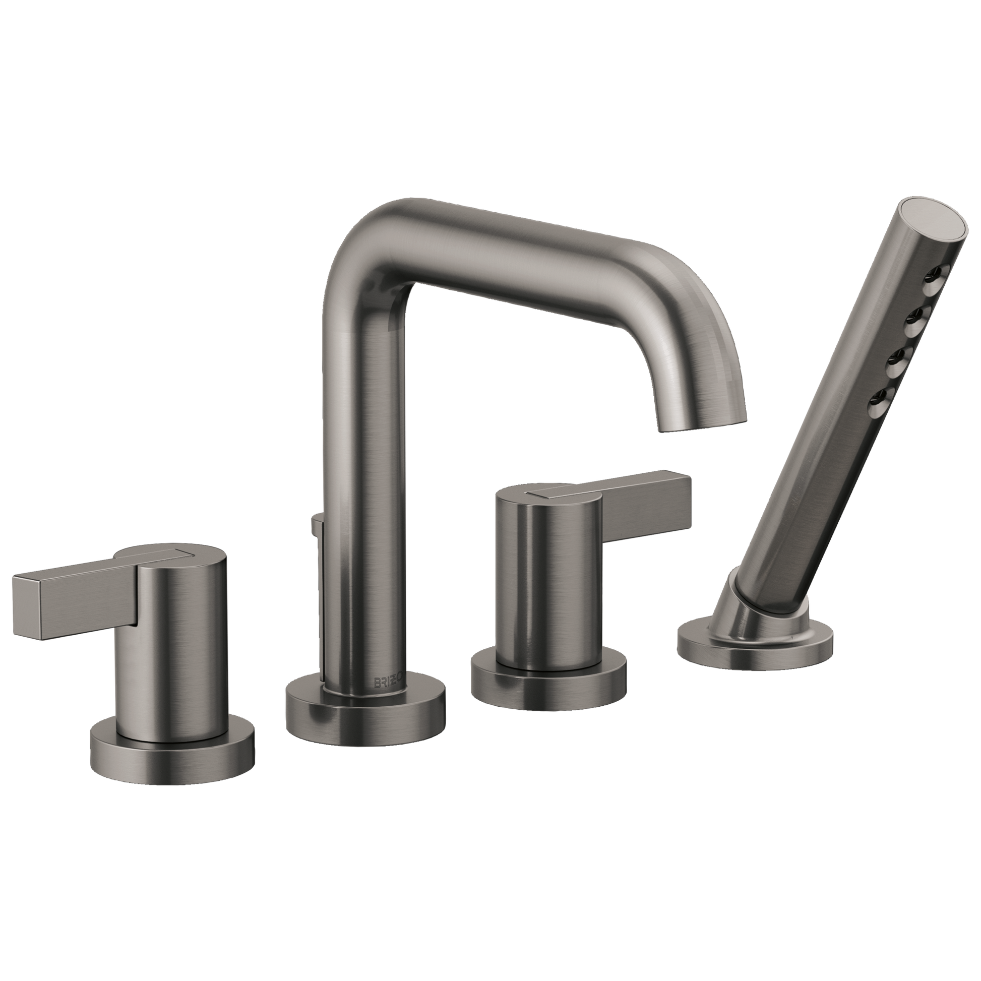 Brizo Litze Roman Tub with Handshower - Less Handles - Complete Kit - Brilliance® Luxe Steel®
