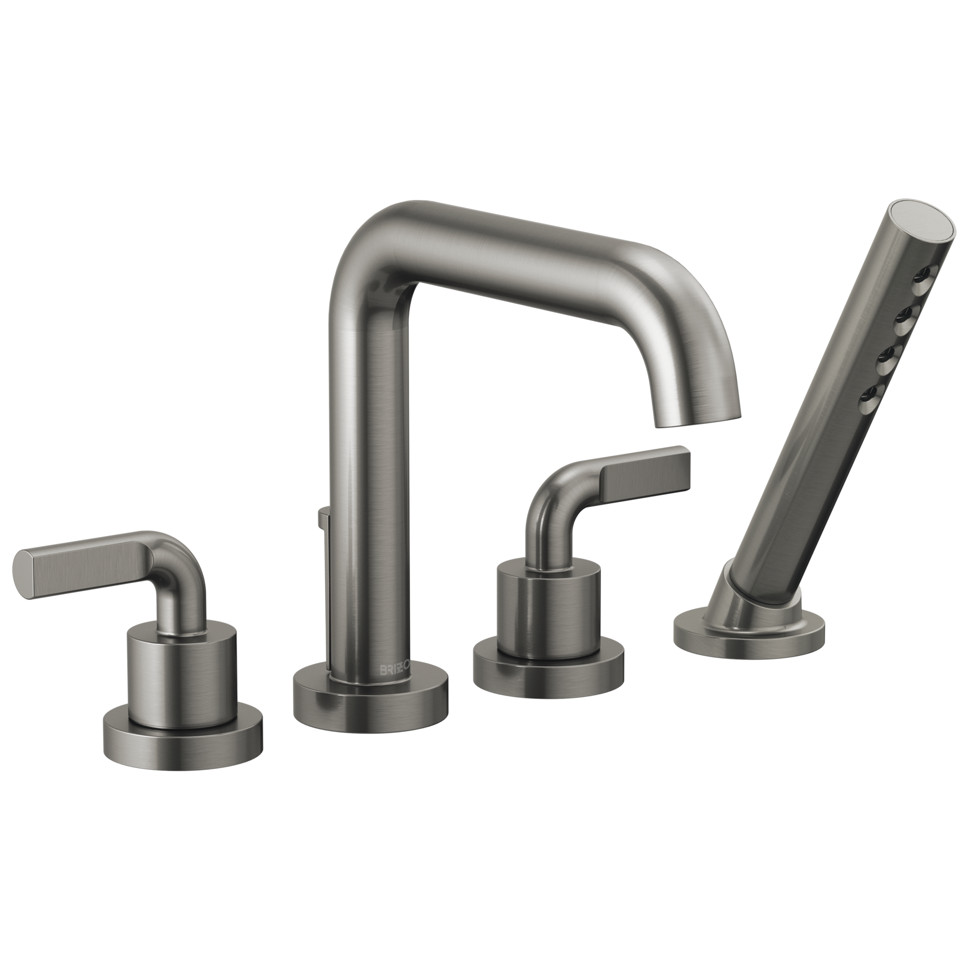 Brizo Litze Roman Tub with Handshower - Less Handles - Complete Kit - Brilliance® Luxe Steel®