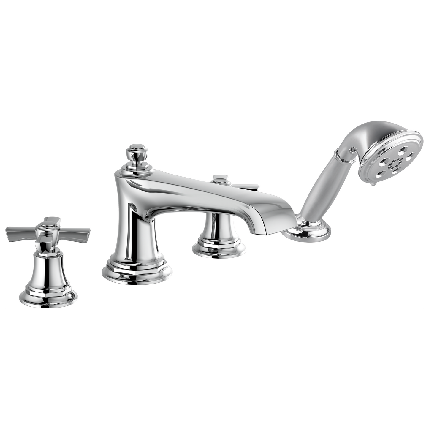 Brizo Rook Roman Tub Faucet with Handshower - Less Handles - Complete Kit - Polished Chrome