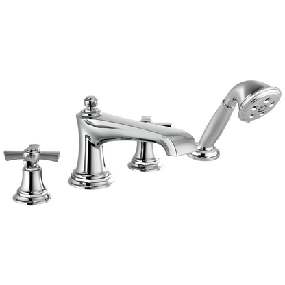 Brizo Rook Roman Tub Faucet with Handshower - Less Handles - Complete Kit - Polished Chrome