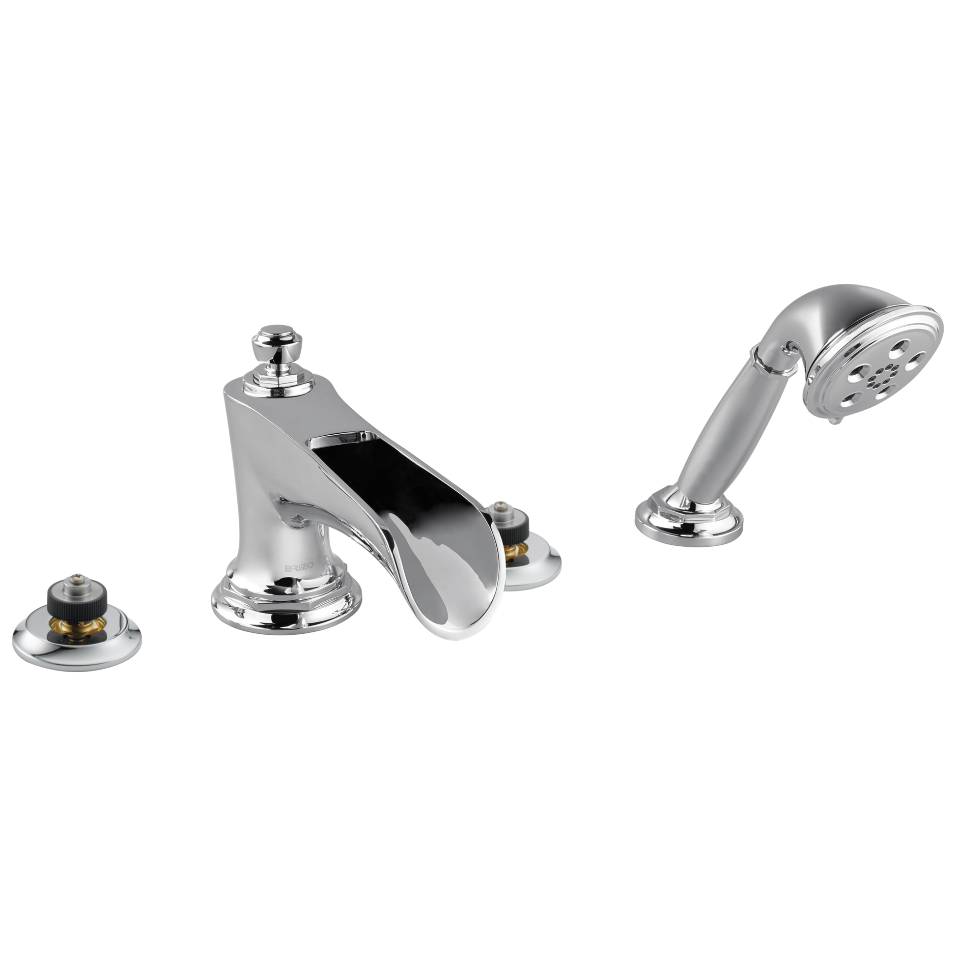 Rook Roman Tub Trim with Hand Shower - Less Handles - Polished Chrome