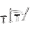 Brizo Invari Roman Tub Faucet With Handshower - Less Handles - Complete Kit - Polished Chrome