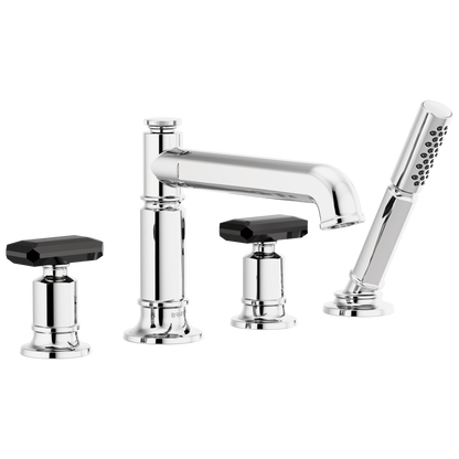Brizo Invari Roman Tub Faucet With Handshower - Less Handles - Complete Kit - Polished Chrome