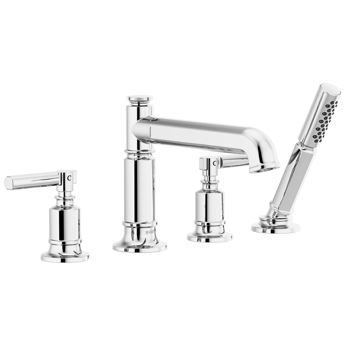 Brizo Invari Roman Tub Faucet With Handshower - Less Handles - Complete Kit - Polished Chrome