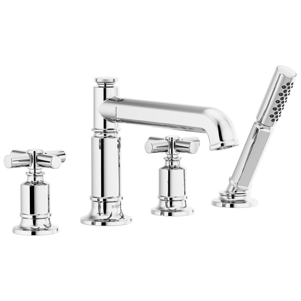 Brizo Invari Roman Tub Faucet With Handshower - Less Handles - Complete Kit - Polished Chrome