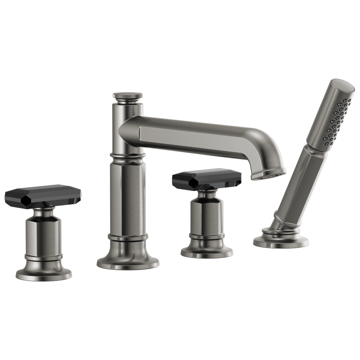 Brizo Invari Roman Tub Faucet With Handshower - Less Handles - Complete Kit - Brilliance® Luxe Steel®