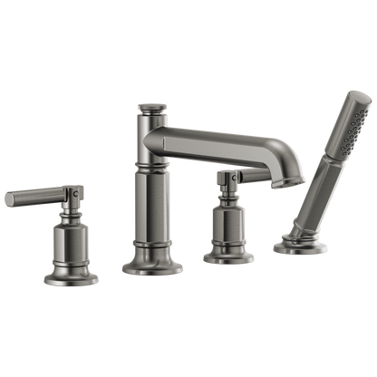 Brizo Invari Roman Tub Faucet With Handshower - Less Handles - Complete Kit - Brilliance® Luxe Steel®