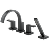 Brizo Siderna Roman Tub Faucet with Hand Shower - Less Handles - Complete Kit - Matte Black