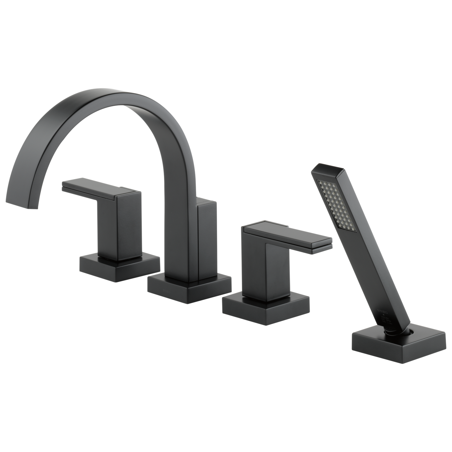 Brizo Siderna Roman Tub Faucet with Hand Shower - Less Handles - Complete Kit - Matte Black