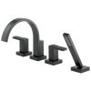 Brizo Siderna Roman Tub Faucet with Hand Shower - Less Handles - Complete Kit - Matte Black