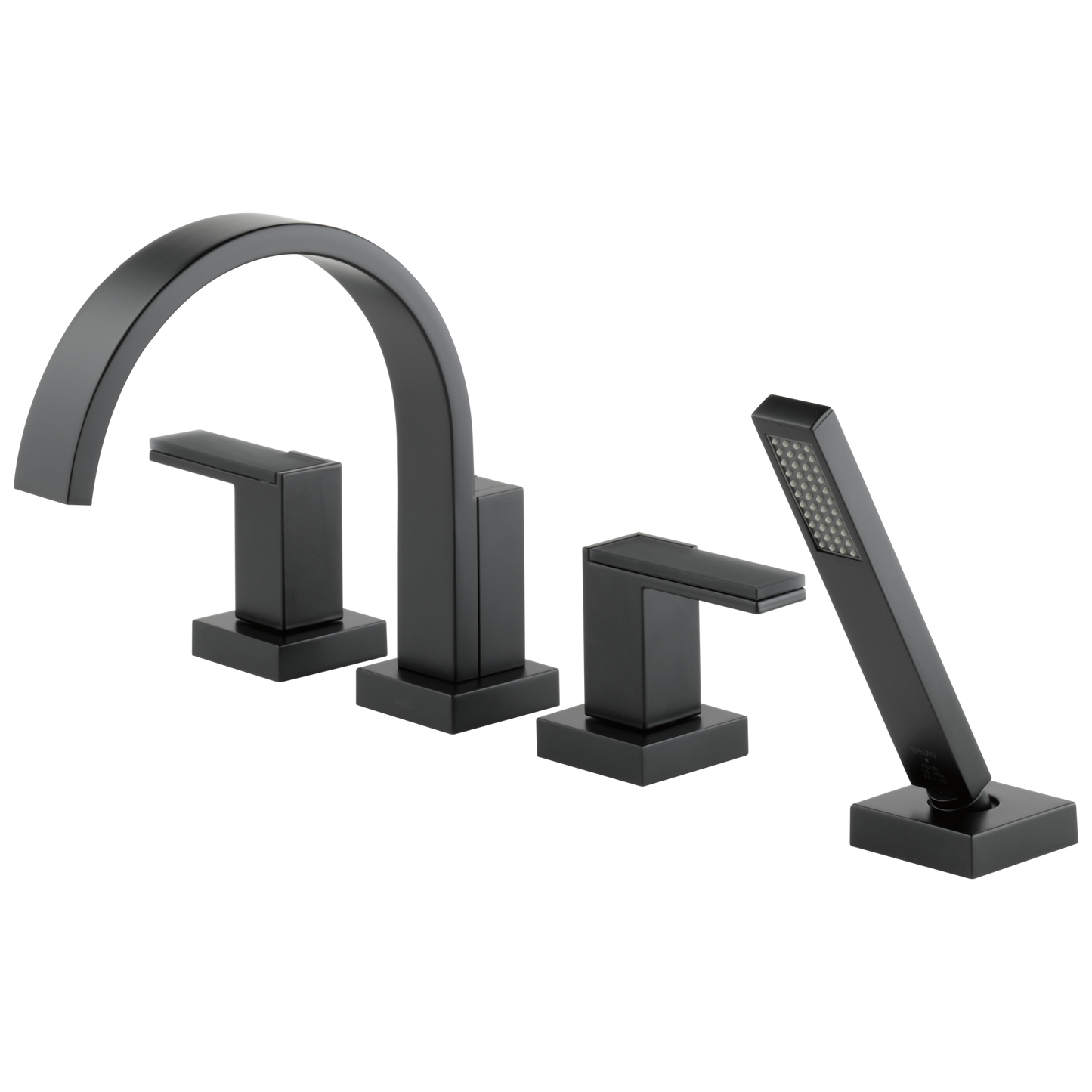 Brizo Siderna Roman Tub Faucet with Hand Shower - Less Handles - Complete Kit - Matte Black