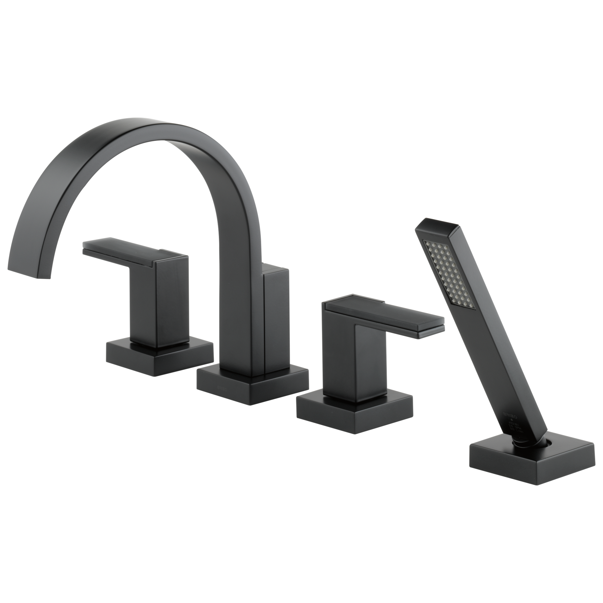 Brizo Siderna Roman Tub Faucet with Hand Shower - Less Handles - Complete Kit - Matte Black