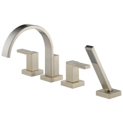 Brizo Siderna Roman Tub Faucet with Hand Shower - Less Handles - Complete Kit - Brilliance® Brushed Nickel