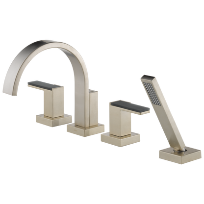Brizo Siderna Roman Tub Faucet with Hand Shower - Less Handles - Complete Kit - Brilliance® Brushed Nickel