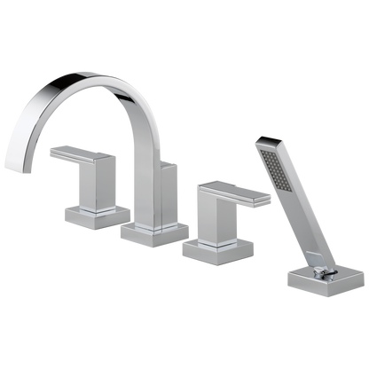 Brizo Siderna Roman Tub Faucet with Hand Shower - Less Handles - Complete Kit - Polished Chrome