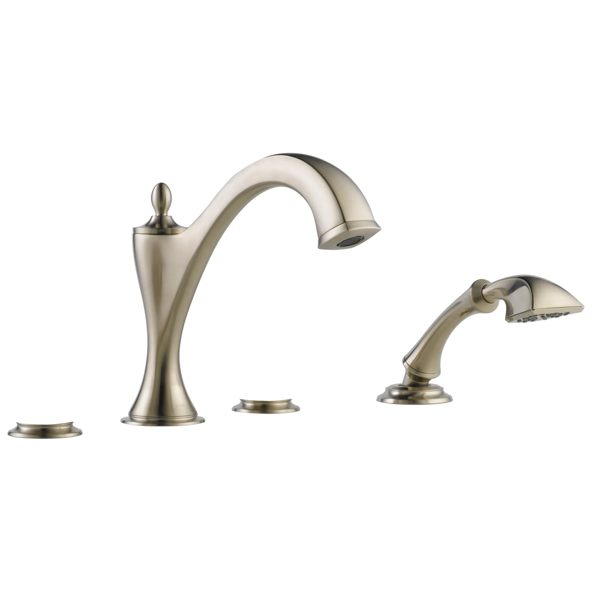 Charlotte Roman Tub Faucet with Hand Shower Trim - Less Handles - Brushed Nickel