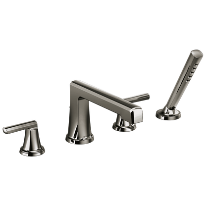Brizo Levoir Roman Tub Faucet With Handshower - Less Handles - Complete Kit - Brilliance® Black Onyx