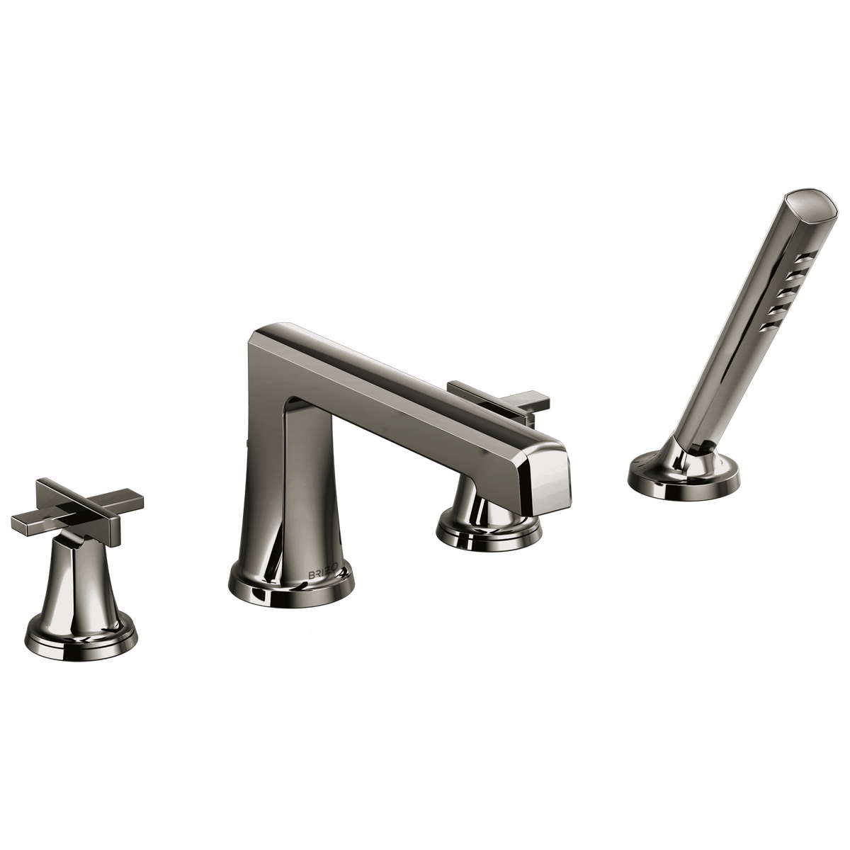 Brizo Levoir Roman Tub Faucet With Handshower - Less Handles - Complete Kit - Brilliance® Black Onyx